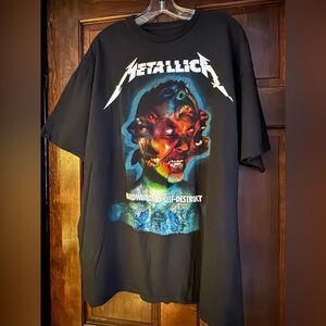 Metallica Men's Black Sz 2XL Hardwired..To-Self-Destruct Worldwired Tour T-Shirt